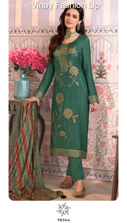 Kervin Ananta 6 Vinay Fashion Llp Viscose Jacquard Pashmina Suits Supplier Ahmedabad