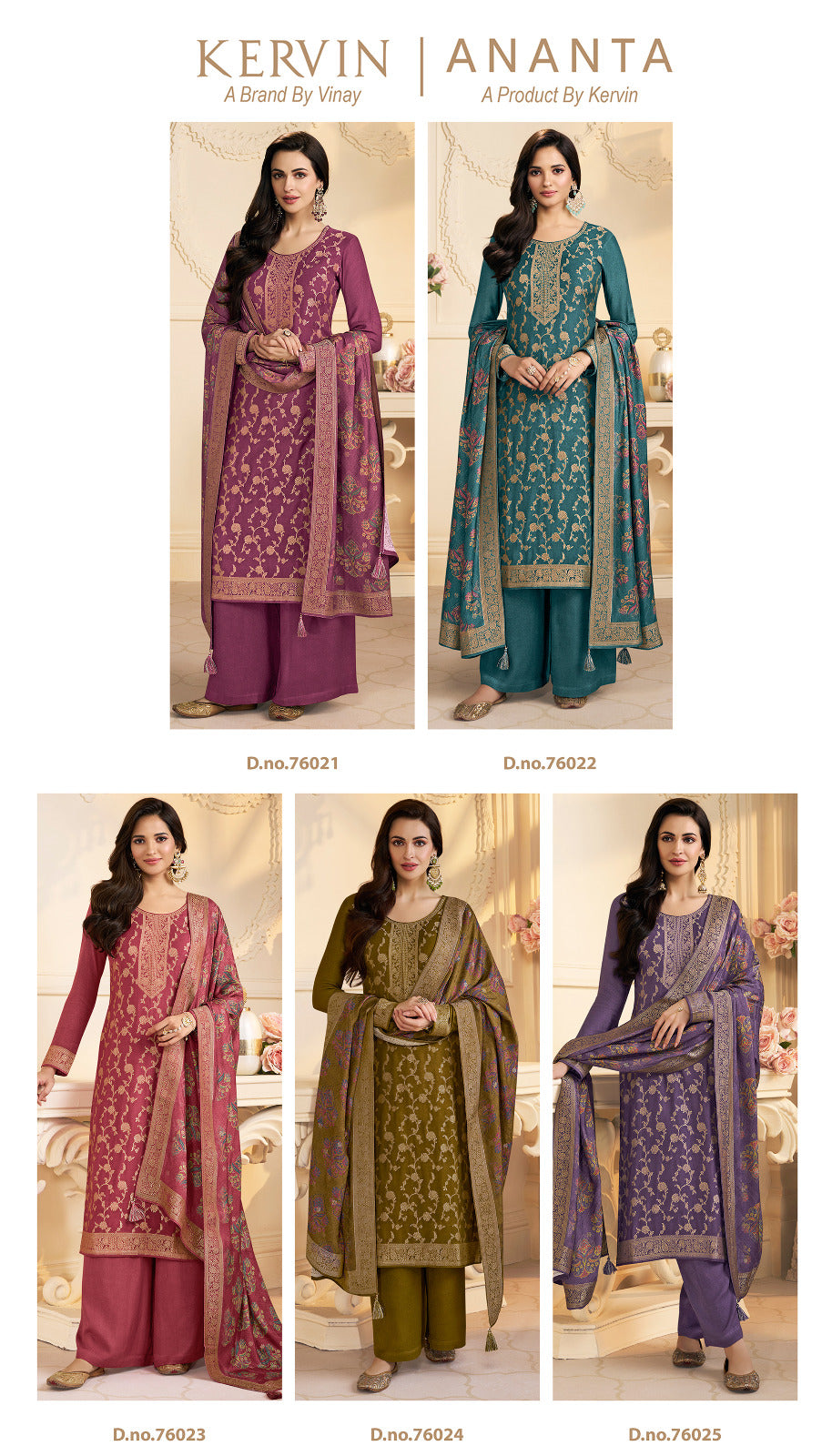 Kervin Ananta Vinay Fashion Llp Viscose Pashmina Suits Supplier