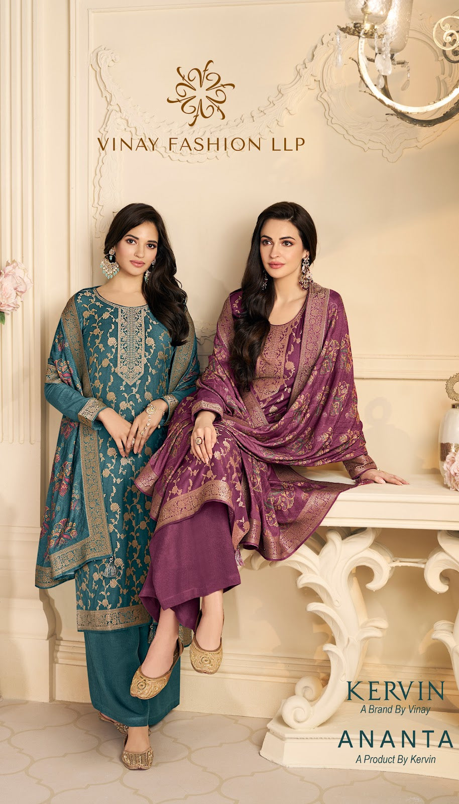 Kervin Ananta Vinay Fashion Llp Viscose Pashmina Suits Supplier