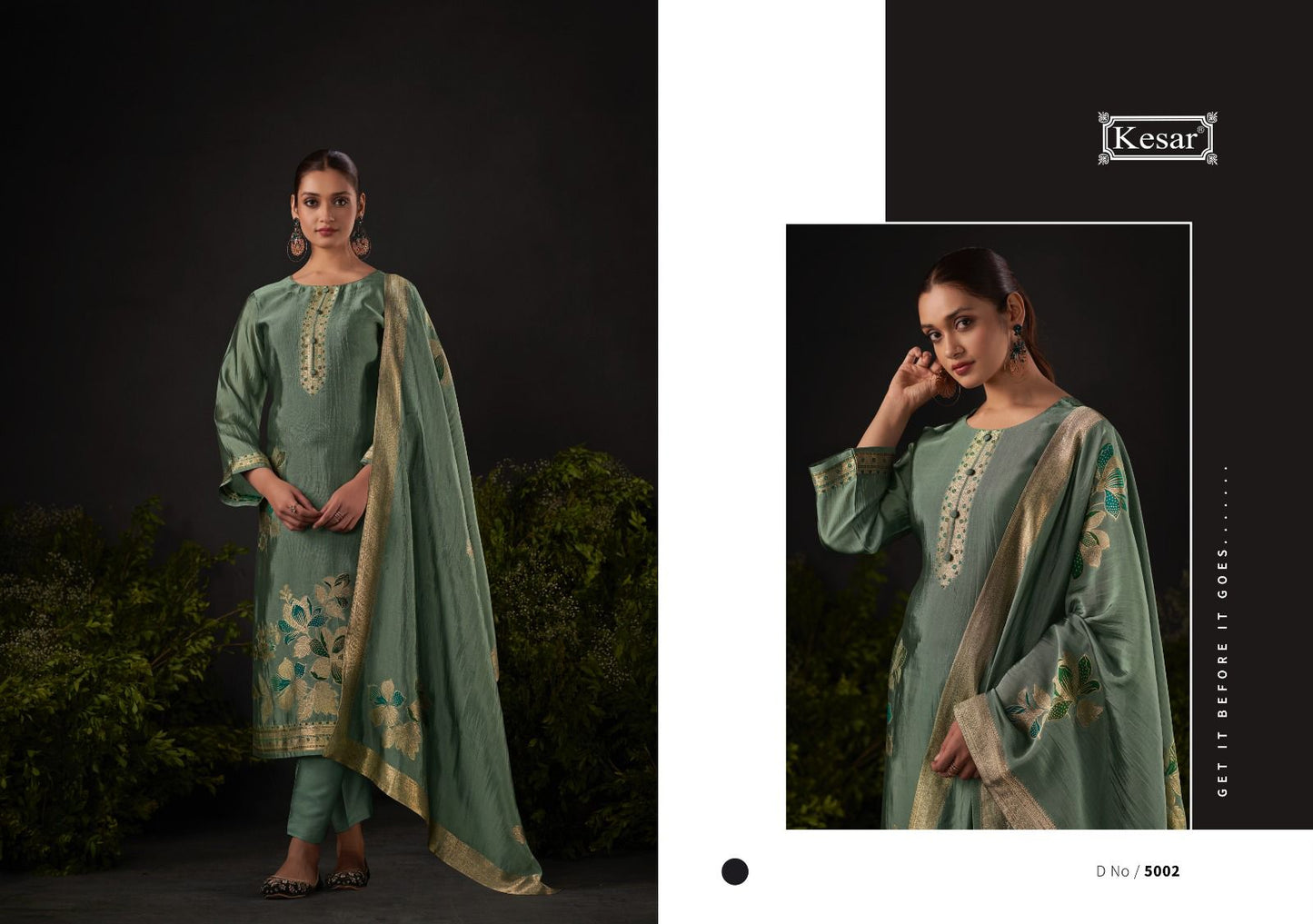 Kervin Vol 3 Kesar Pure Silk Pant Style Suits Exporter India