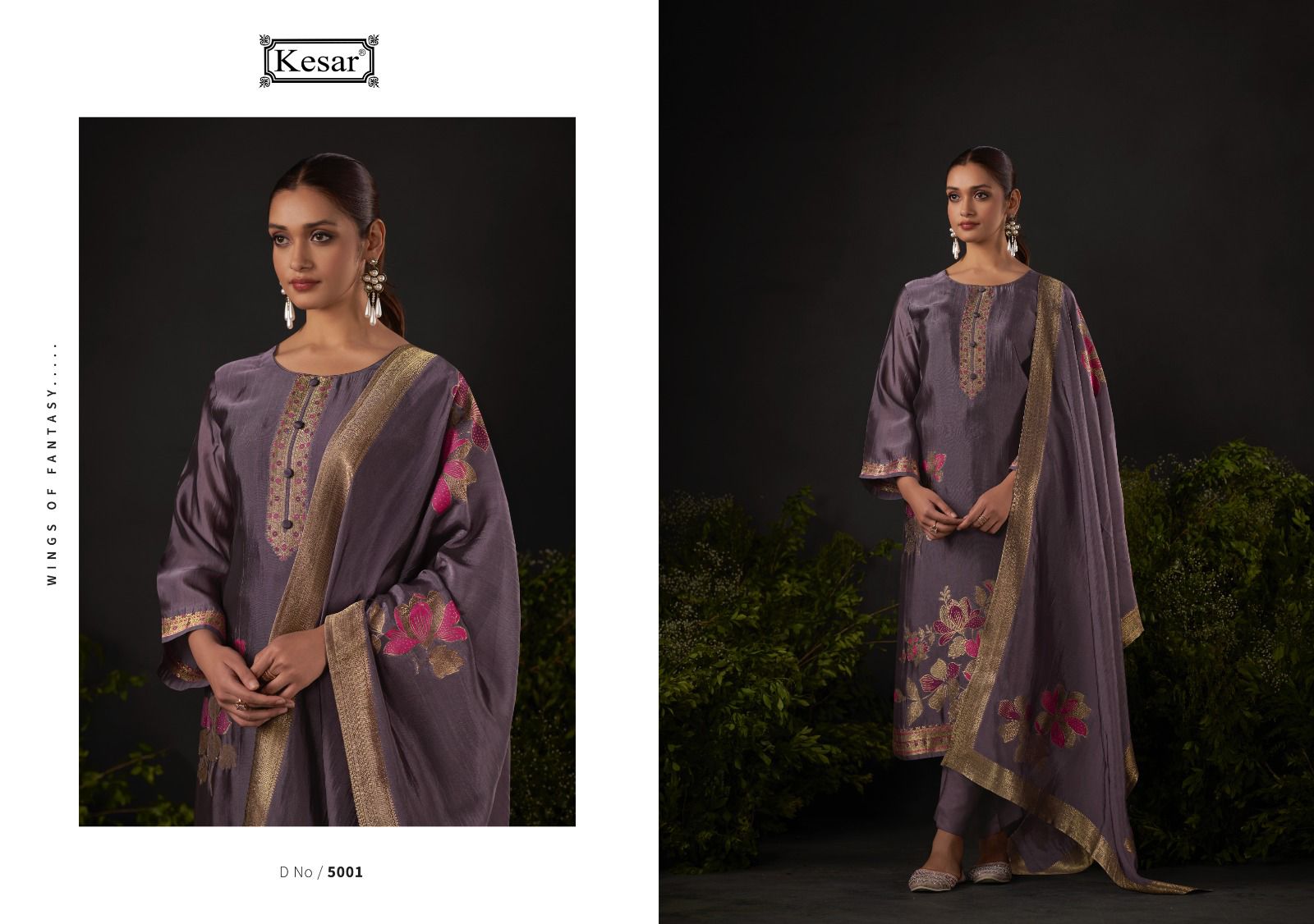 Kervin Vol 3 Kesar Pure Silk Pant Style Suits Exporter India