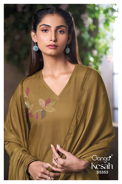 Kesah S5353 Ganga Wool Pashmina Suits Manufacturer Gujarat