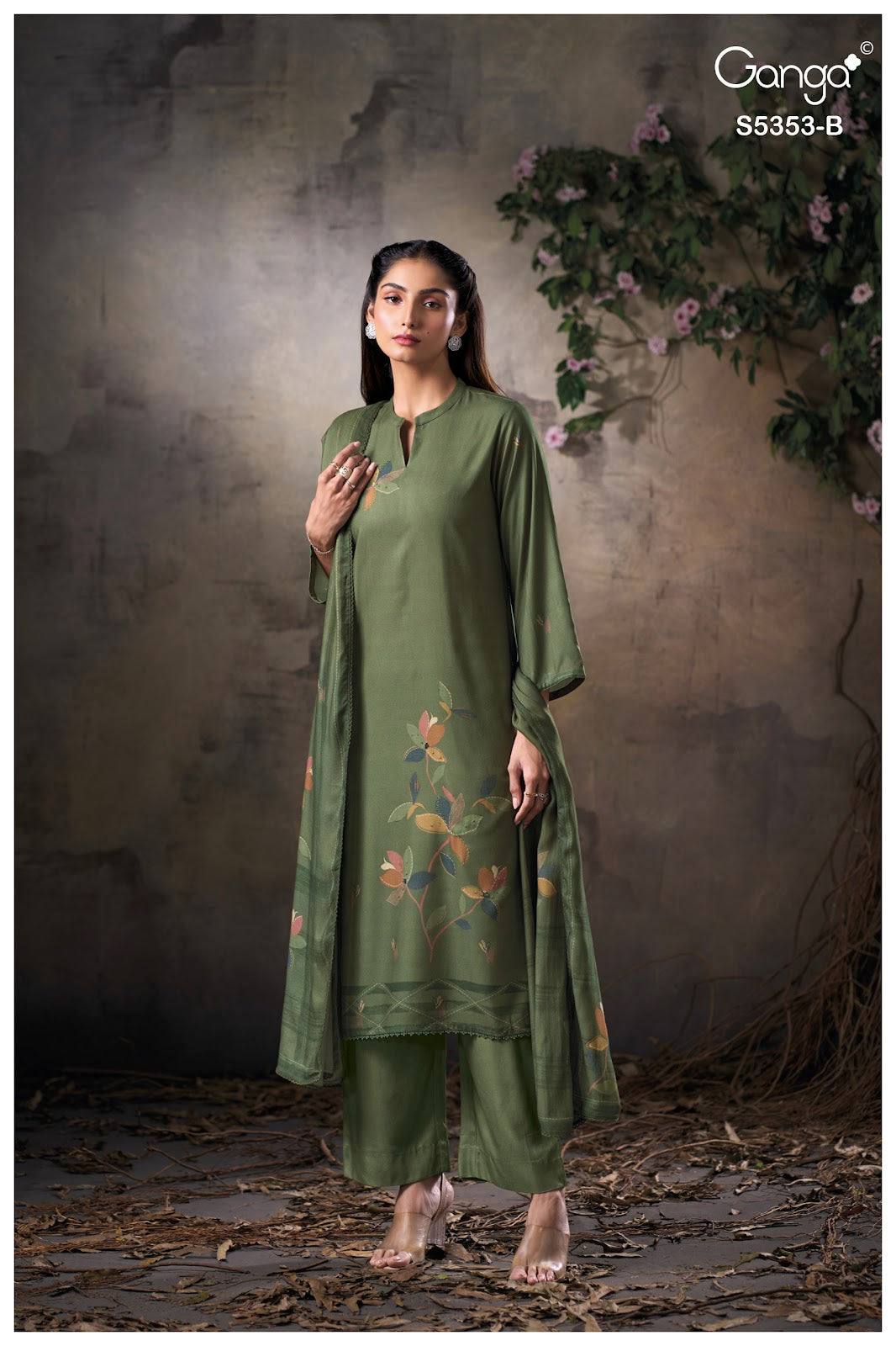 Kesah S5353 Ganga Wool Pashmina Suits Manufacturer Gujarat