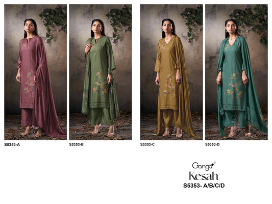 Kesah S5353 Ganga Wool Pashmina Suits Manufacturer Gujarat