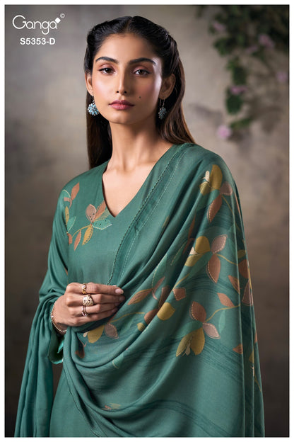Kesah S5353 Ganga Wool Pashmina Suits Manufacturer Gujarat