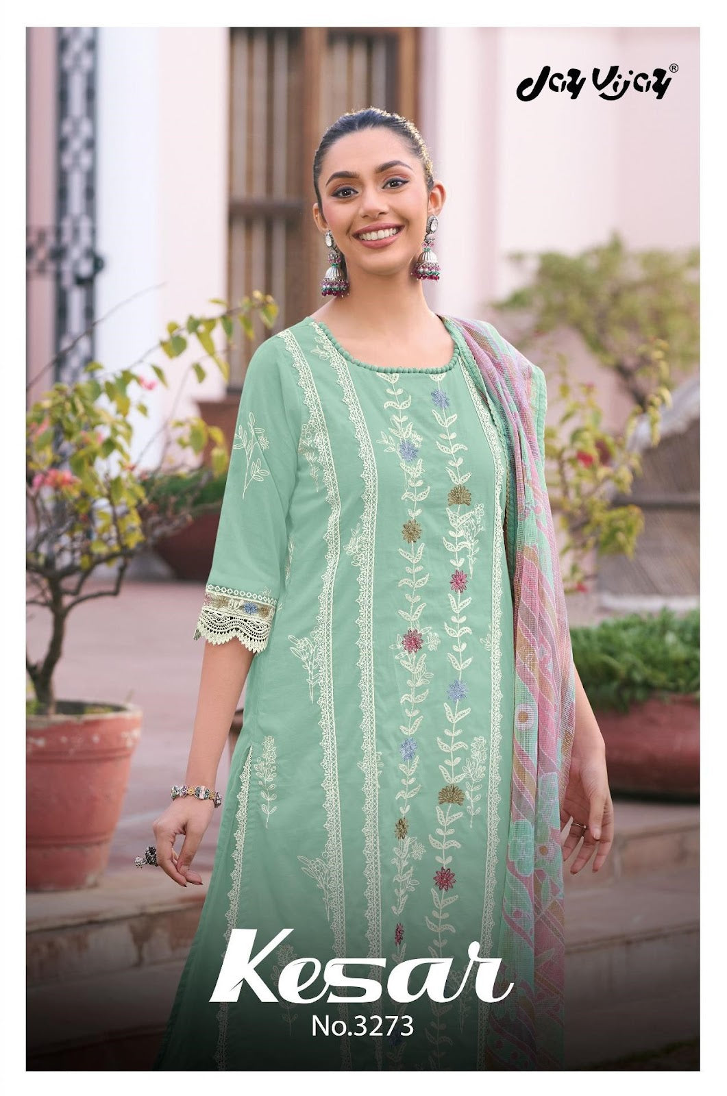 Kesar 3273 Jay Vijay Pure Cotton Pant Style Suits Wholesaler Gujarat