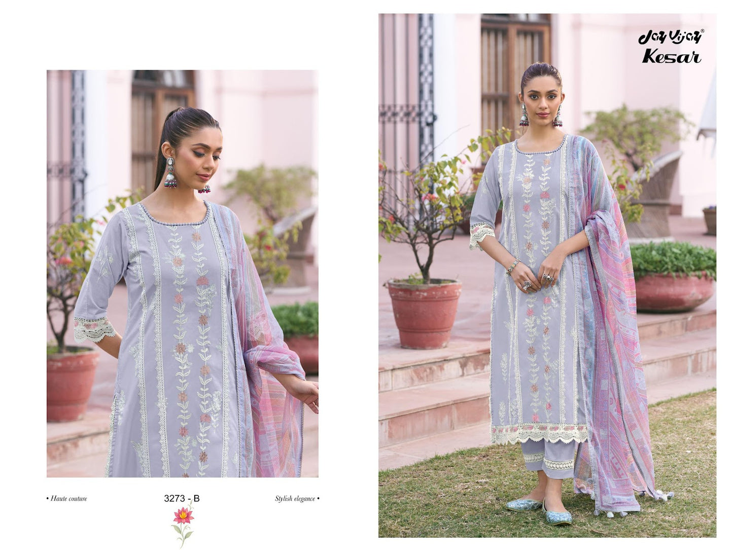 Kesar 3273 Jay Vijay Pure Cotton Pant Style Suits Wholesaler Gujarat