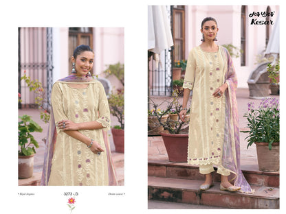 Kesar 3273 Jay Vijay Pure Cotton Pant Style Suits Wholesaler Gujarat