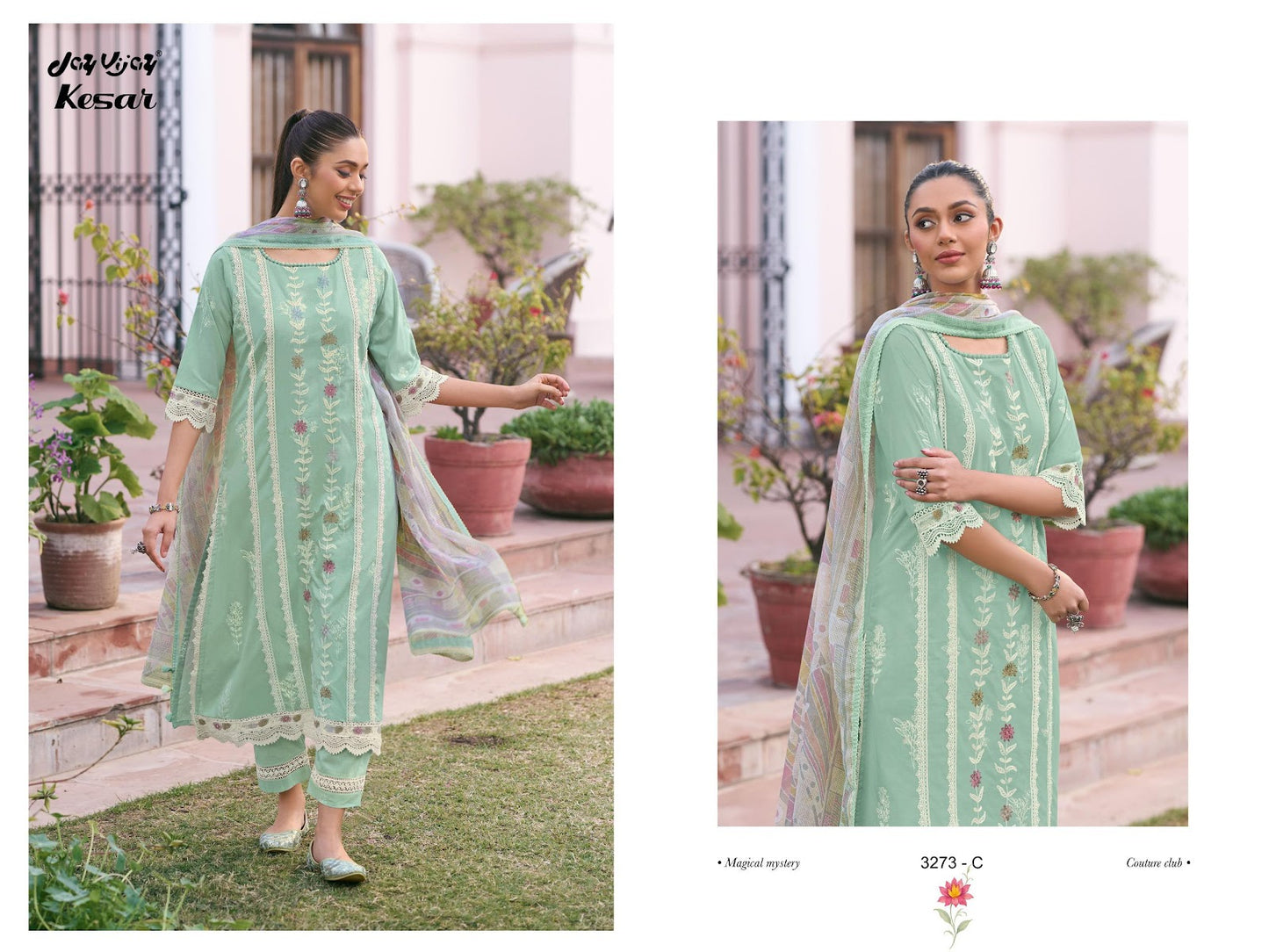 Kesar 3273 Jay Vijay Pure Cotton Pant Style Suits Wholesaler Gujarat