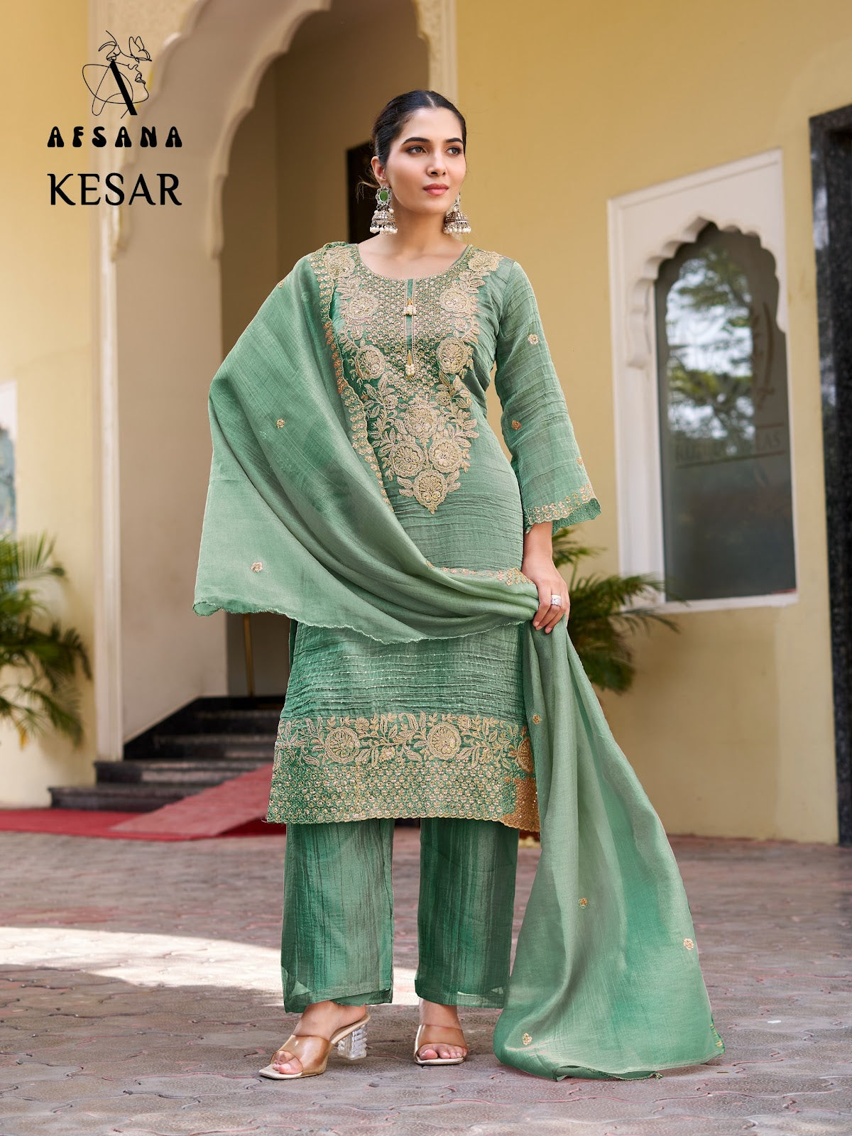 Kesar Afsana Salsa Crush Pakistani Readymade Suits Wholesale Rate