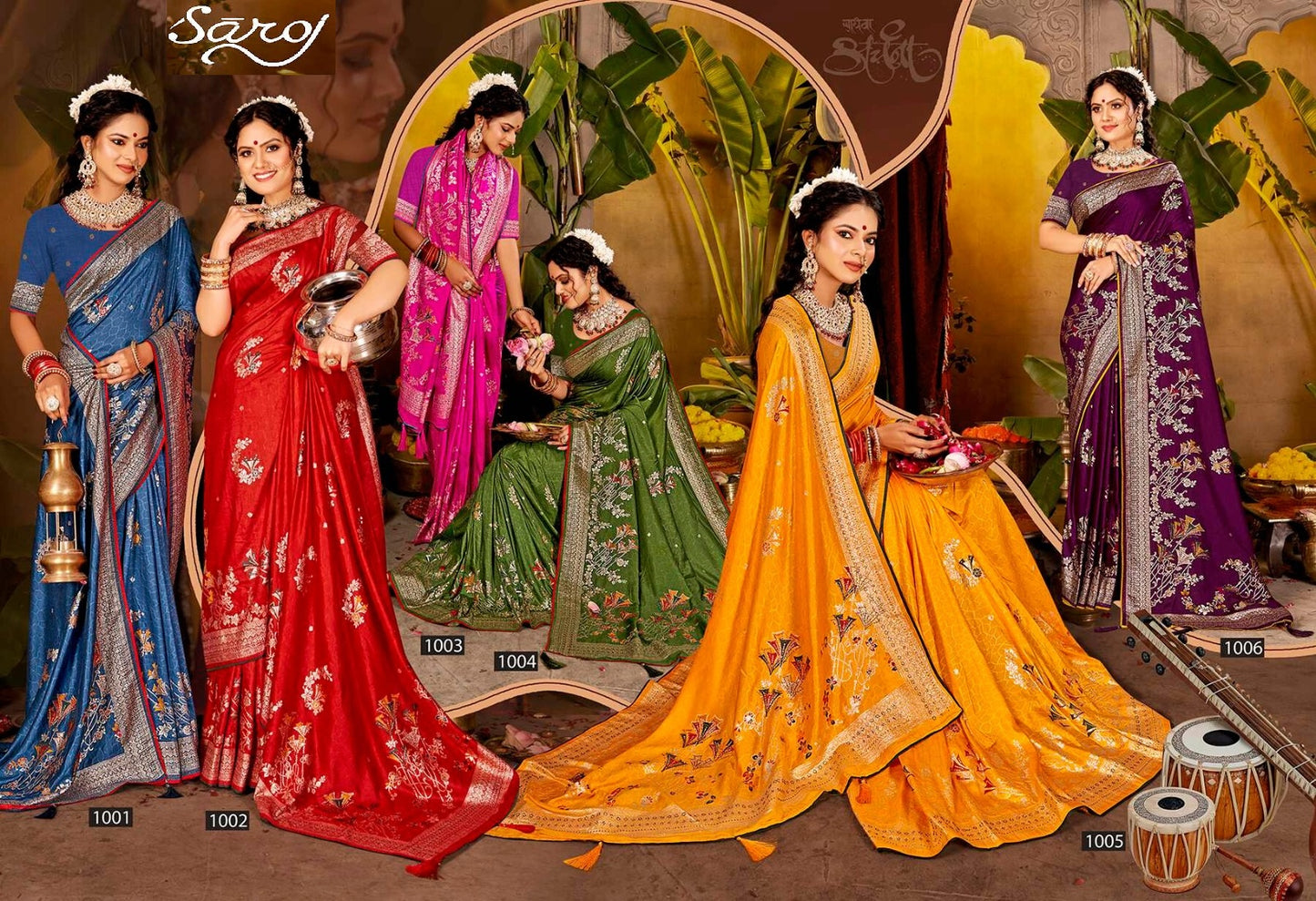 Kesar Dola Saroski Vol 1 Saroj Soft Sarees Supplier Gujarat