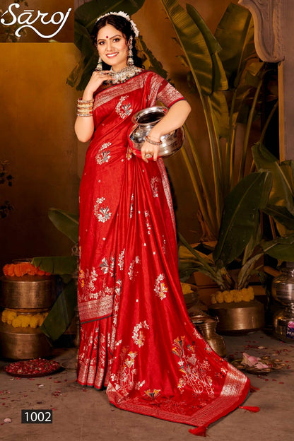 Kesar Dola Saroski Vol 1 Saroj Soft Sarees Supplier Gujarat