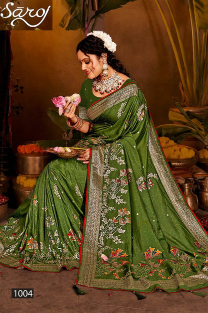 Kesar Dola Saroski Vol 1 Saroj Soft Sarees Supplier Gujarat