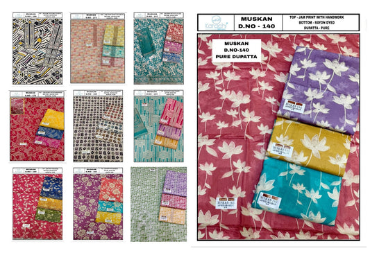 Kesar Muskan Karachi Prints Salwar Suits Supplier India