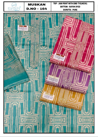 Kesar Muskan Karachi Prints Salwar Suits Supplier India