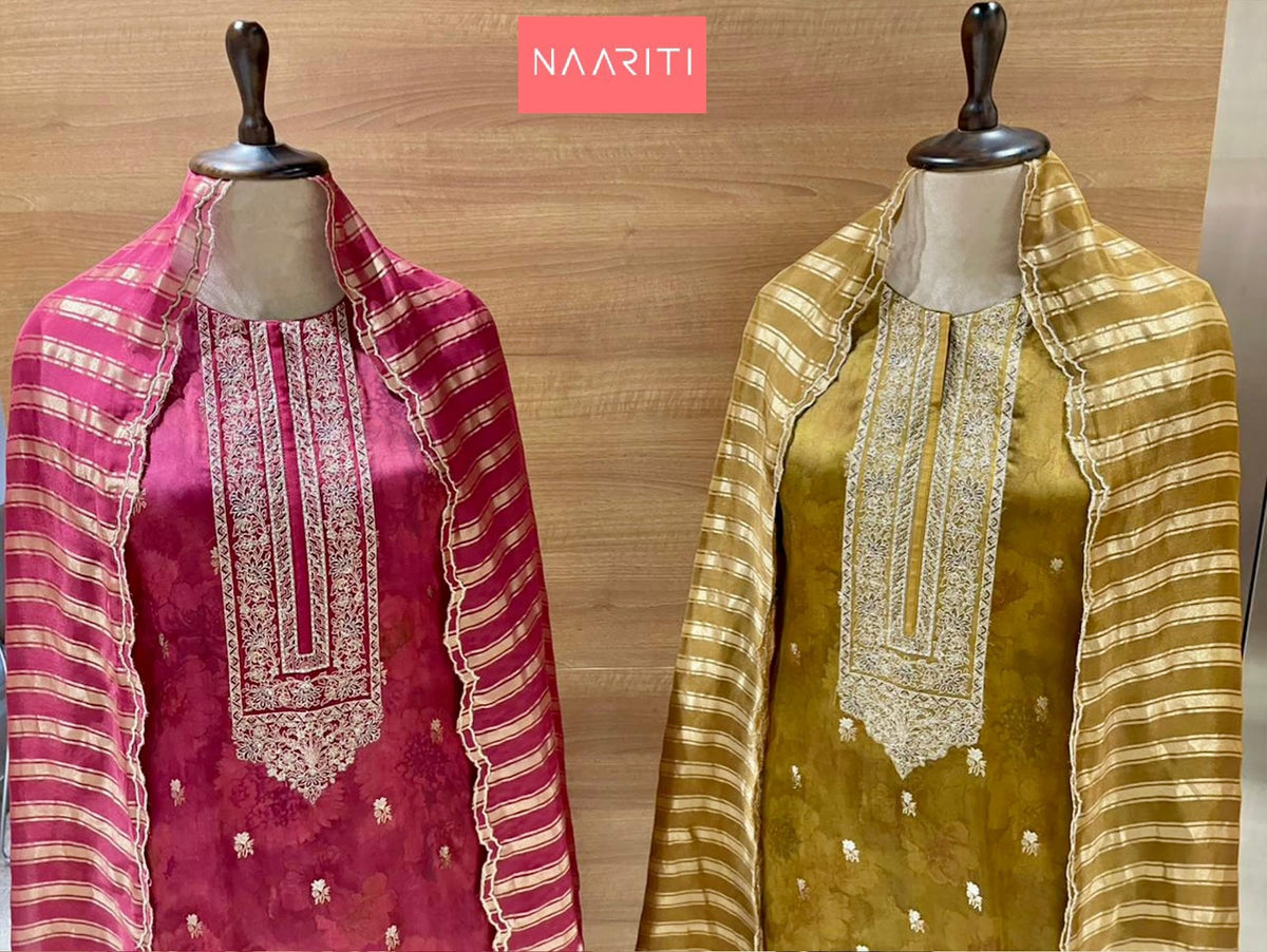 Kesar Naariti Silk Salwar Suits Manufacturer
