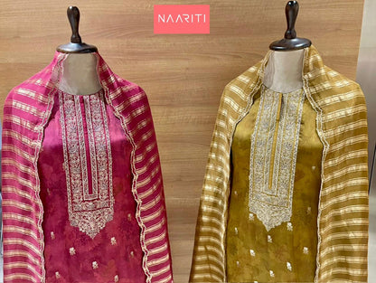 Kesar Naariti Silk Salwar Suits Manufacturer