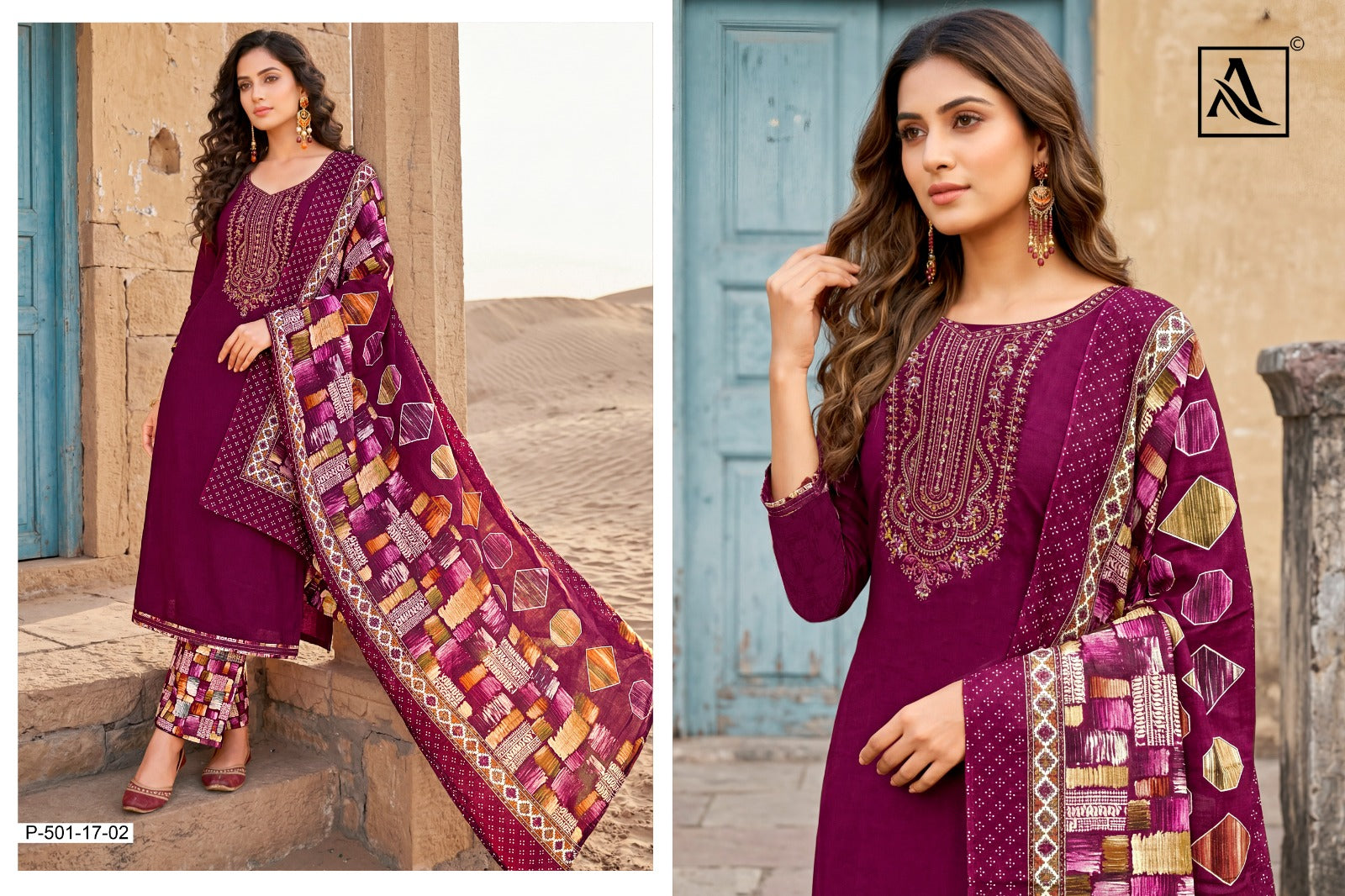 Kesar Patiyala Alok Viscose Reyon Pant Style Suits Manufacturer India
