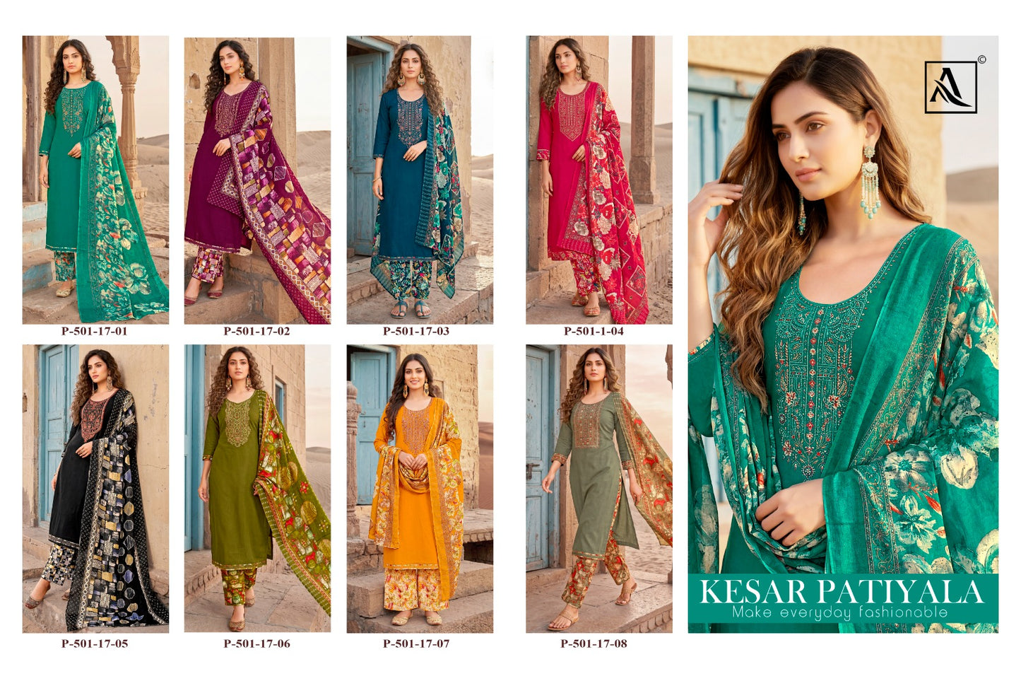 Kesar Patiyala Alok Viscose Reyon Pant Style Suits Manufacturer India