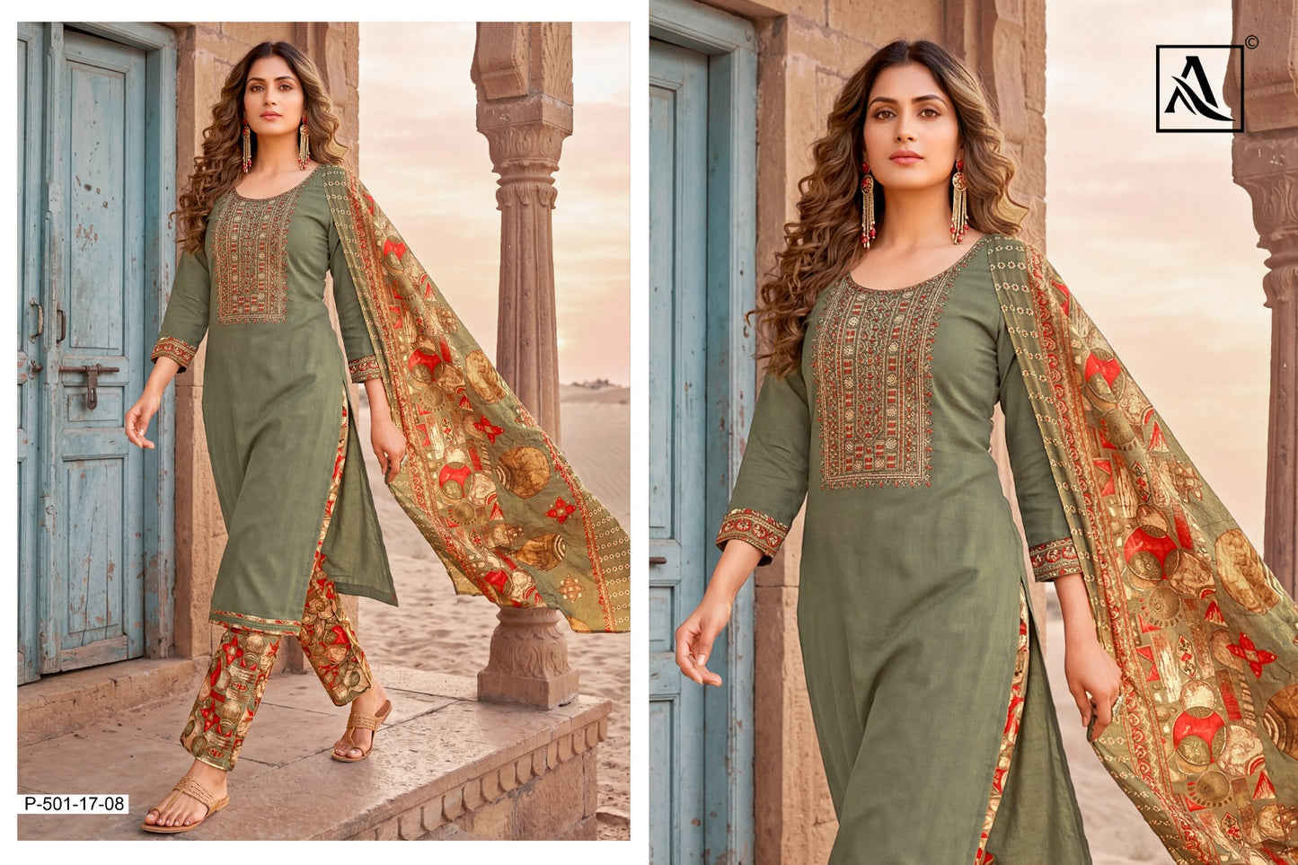 Kesar Patiyala Alok Viscose Reyon Pant Style Suits Manufacturer India