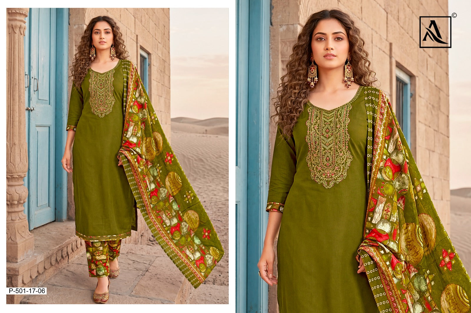 Kesar Patiyala Alok Viscose Reyon Pant Style Suits Manufacturer India
