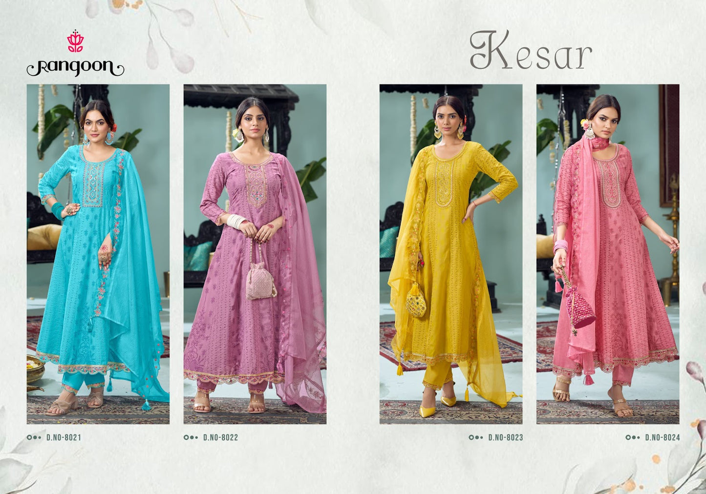 Kesar Rangoon Cotton Readymade Anarkali Suits Supplier Gujarat