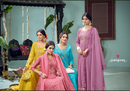 Kesar Rangoon Cotton Readymade Anarkali Suits Supplier Gujarat