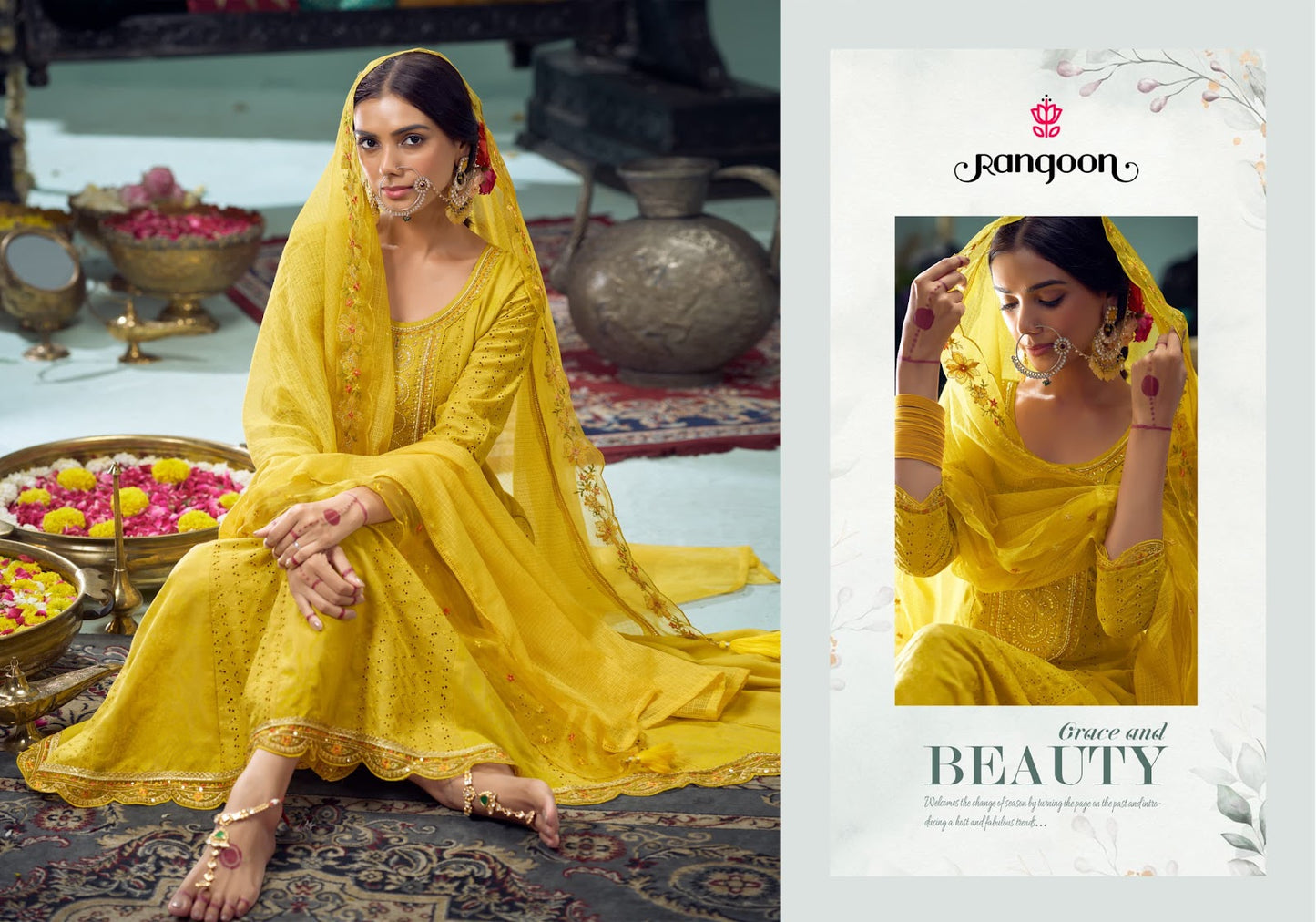 Kesar Rangoon Cotton Readymade Anarkali Suits Supplier Gujarat