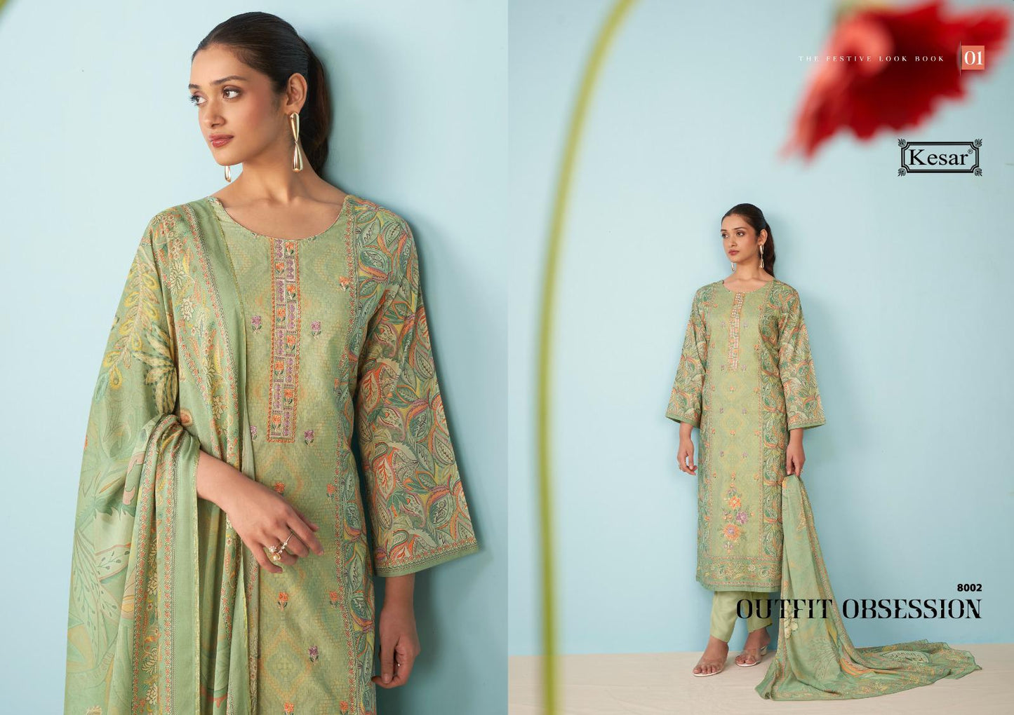 Kesar Shakshi Karachi Prints Cambric Pant Style Suits Supplier Ahmedabad