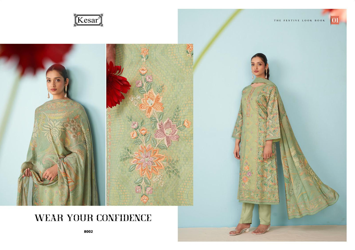 Kesar Shakshi Karachi Prints Cambric Pant Style Suits Supplier Ahmedabad