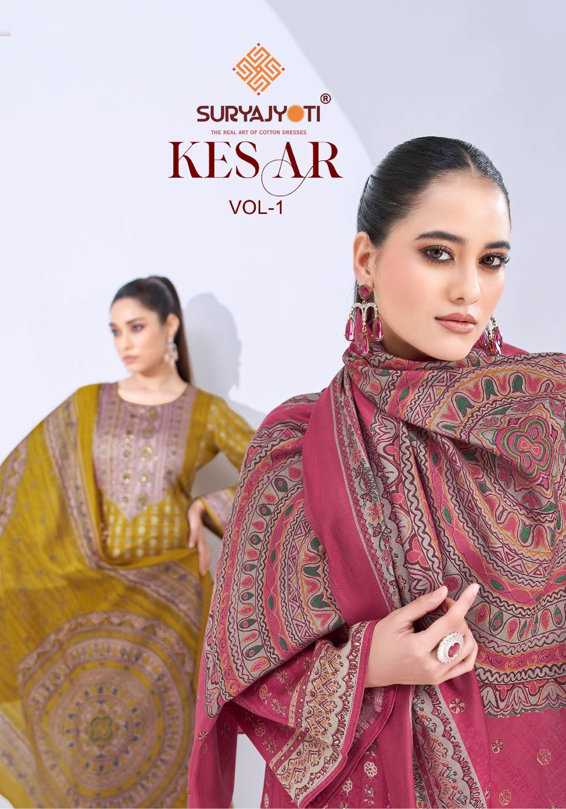 Kesar Vol 1 Suryajyoti Jaam Satin Pant Style Suits Wholesale Rate