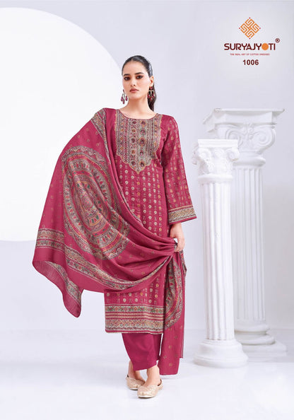 Kesar Vol 1 Suryajyoti Jaam Satin Pant Style Suits Wholesale Rate