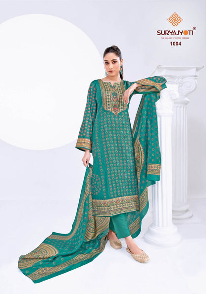 Kesar Vol 1 Suryajyoti Jaam Satin Pant Style Suits Wholesale Rate