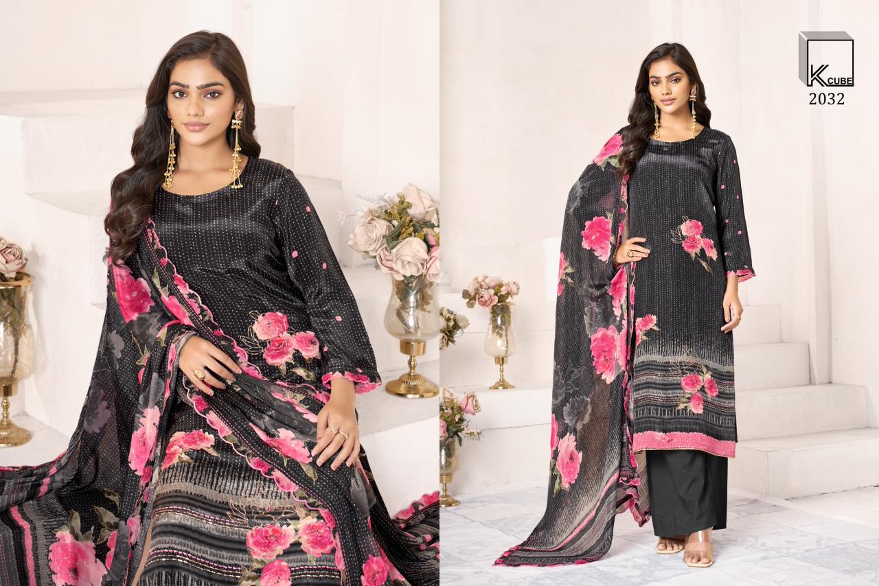Kesari 2032 K Cube Viscose Plazzo Style Suits Manufacturer