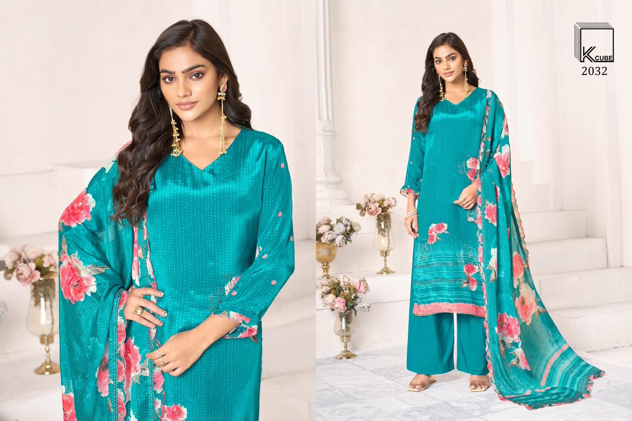Kesari 2032 K Cube Viscose Plazzo Style Suits Manufacturer