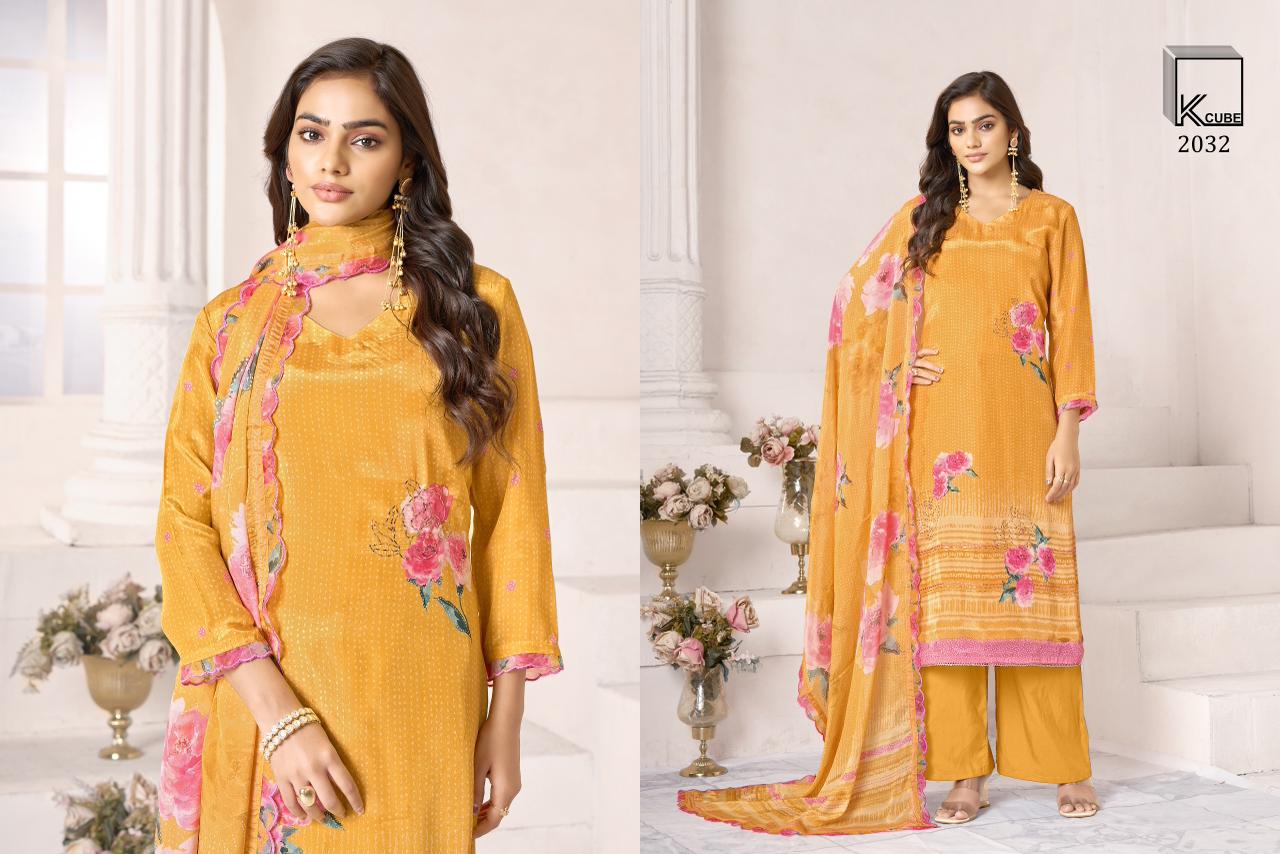 Kesari 2032 K Cube Viscose Plazzo Style Suits Manufacturer