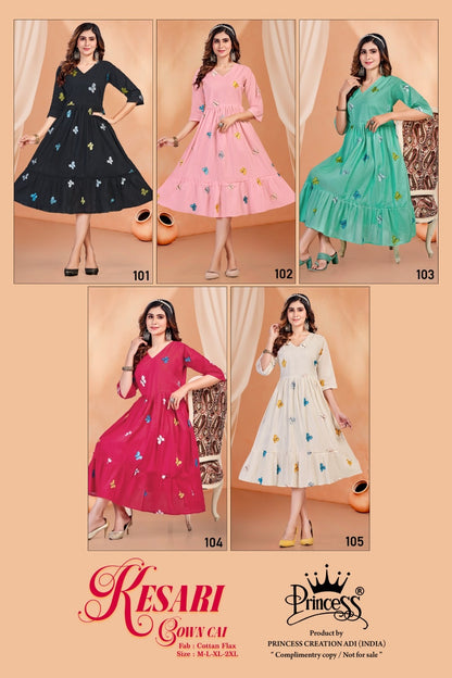 Kesari Gown Cai Princess Creation Anarkali Kurtis Exporter