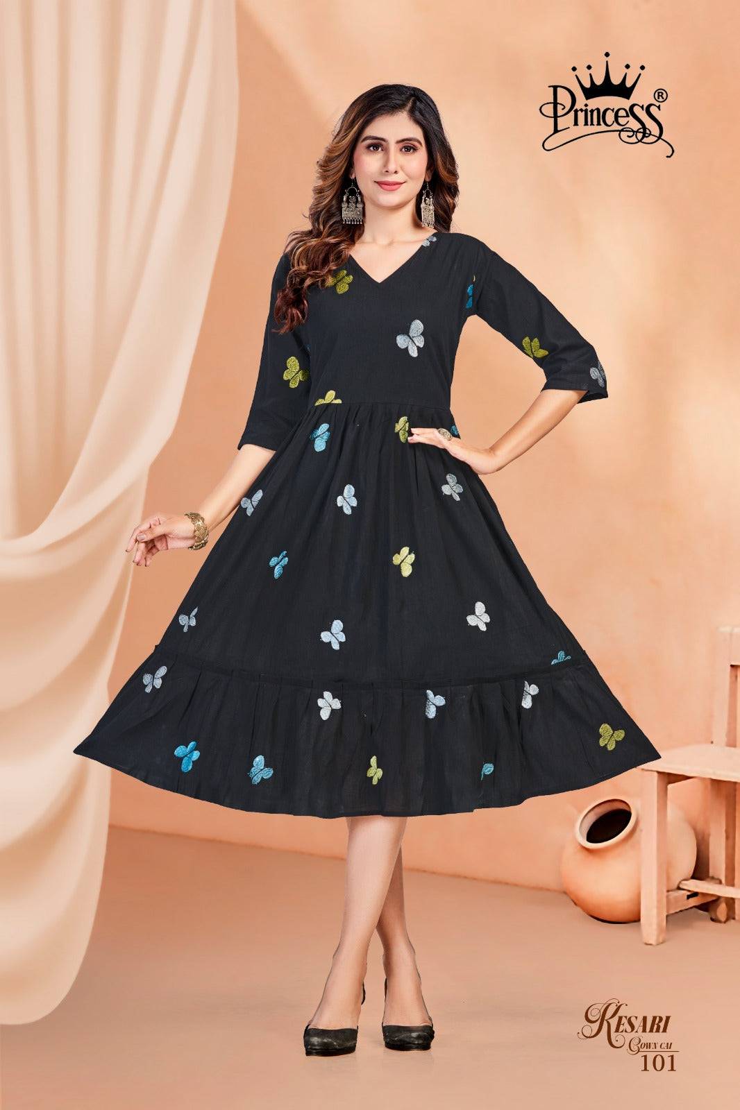 Kesari Gown Cai Princess Creation Anarkali Kurtis Exporter