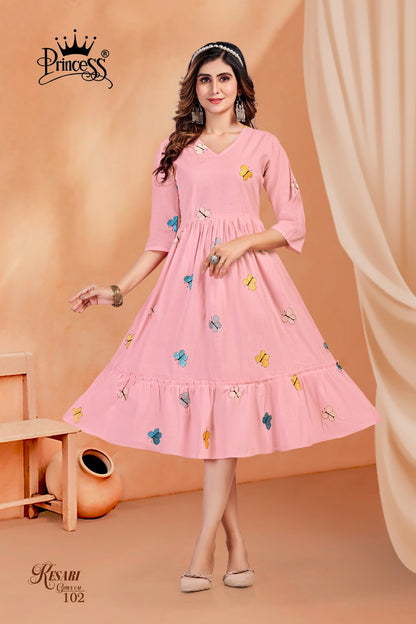 Kesari Gown Cai Princess Creation Anarkali Kurtis Exporter