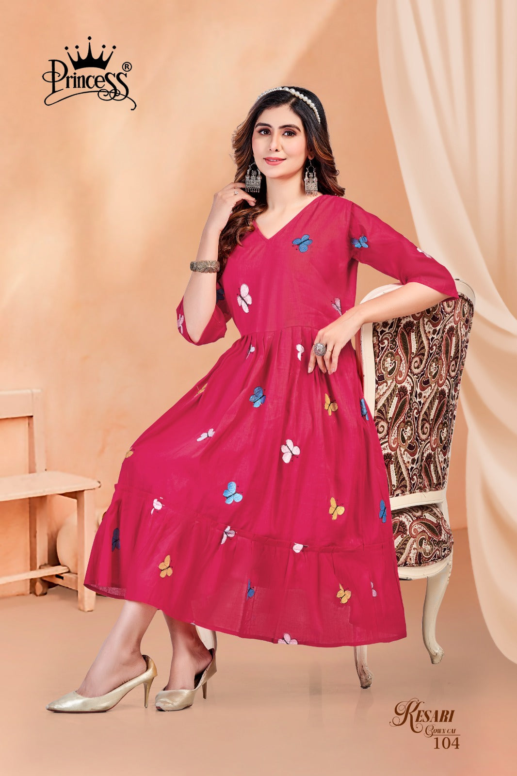 Kesari Gown Cai Princess Creation Anarkali Kurtis Exporter