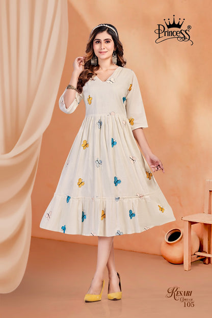 Kesari Gown Cai Princess Creation Anarkali Kurtis Exporter
