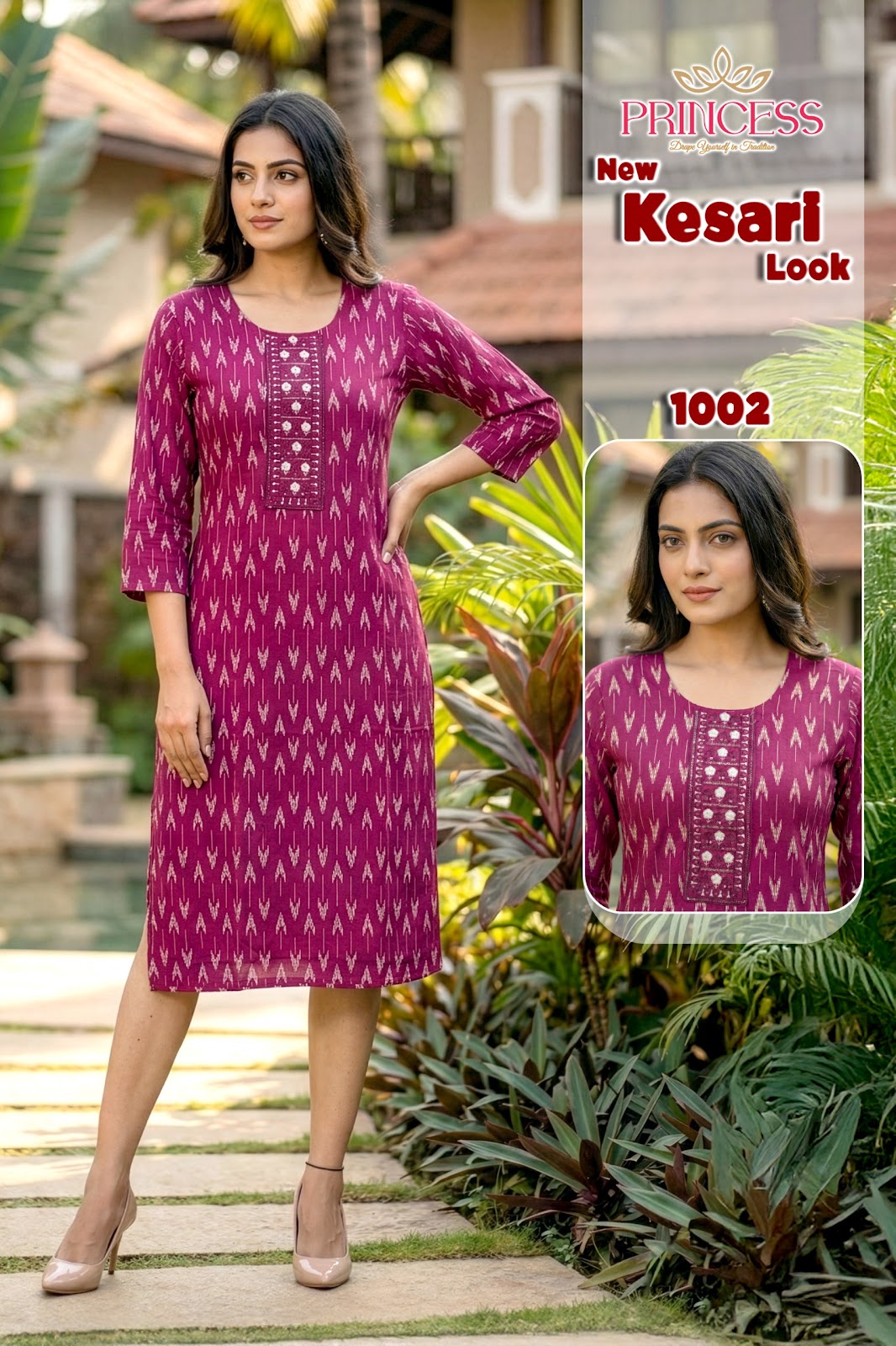 Kesari Princess Creation Reyon Knee Length Kurtis Supplier India