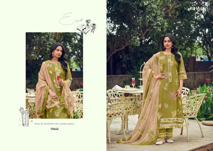 Kesariya Jay Vijay Cotton Pant Style Suits Manufacturer Ahmedabad