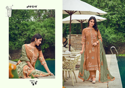 Kesariya Jay Vijay Cotton Pant Style Suits Manufacturer Ahmedabad