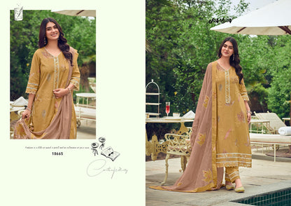 Kesariya Jay Vijay Cotton Pant Style Suits Manufacturer Ahmedabad