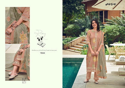 Kesariya Jay Vijay Cotton Pant Style Suits Manufacturer Ahmedabad