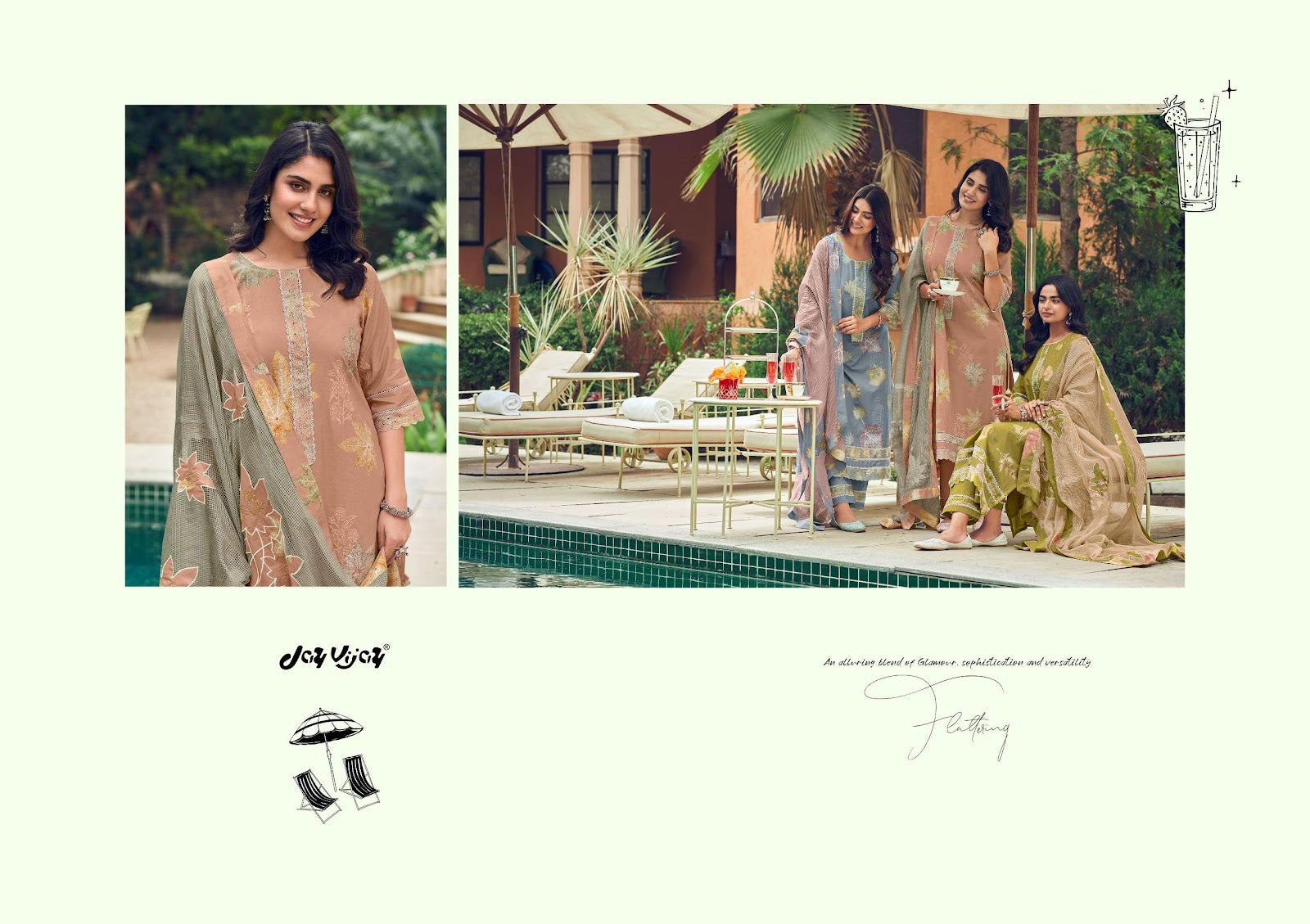 Kesariya Jay Vijay Cotton Pant Style Suits Manufacturer Ahmedabad