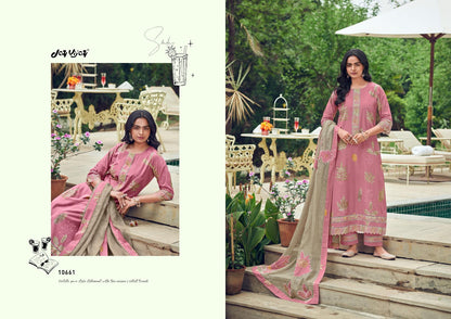 Kesariya Jay Vijay Cotton Pant Style Suits Manufacturer Ahmedabad