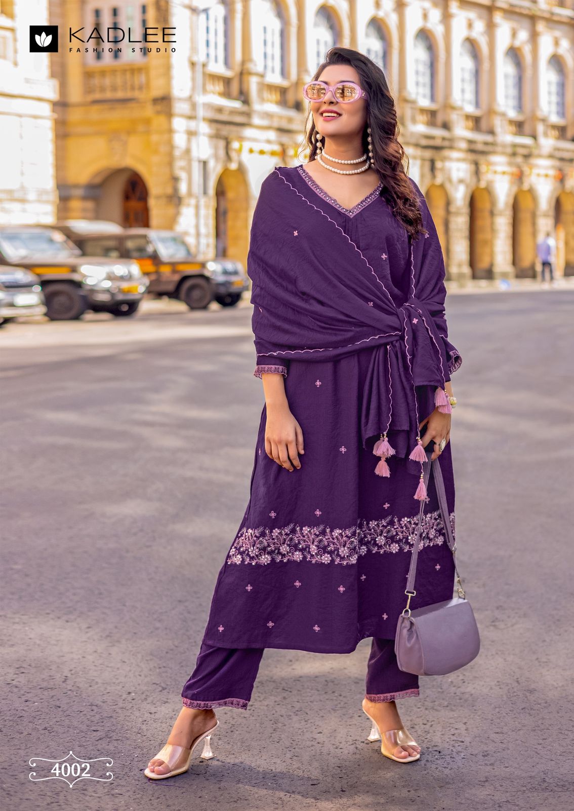 Kesariya Kadlee Viscose Slub Readymade Pant Style Suits Wholesale Rate