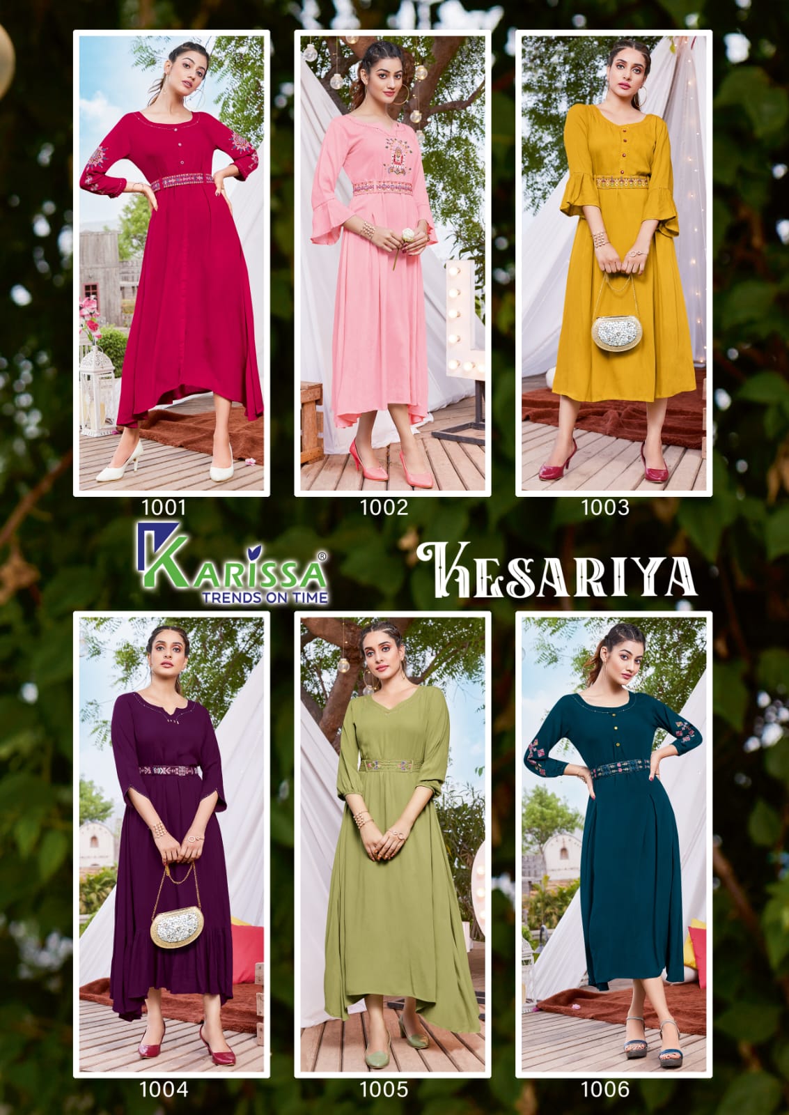 Kesariya Karissa Viscose Rayon One Piece Manufacturer Ahmedabad